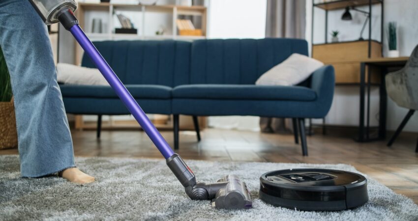 Cordless and bagless vacuum cleaner