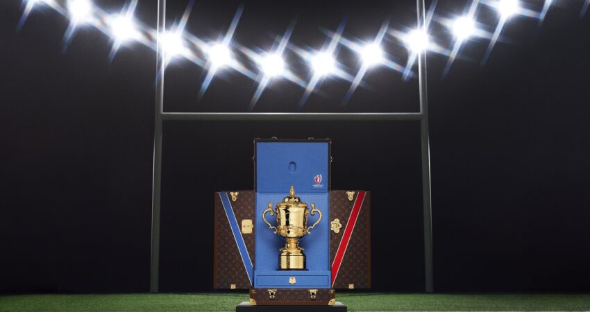 louis vuitton - rugby world cup 2023 trophy case trunk